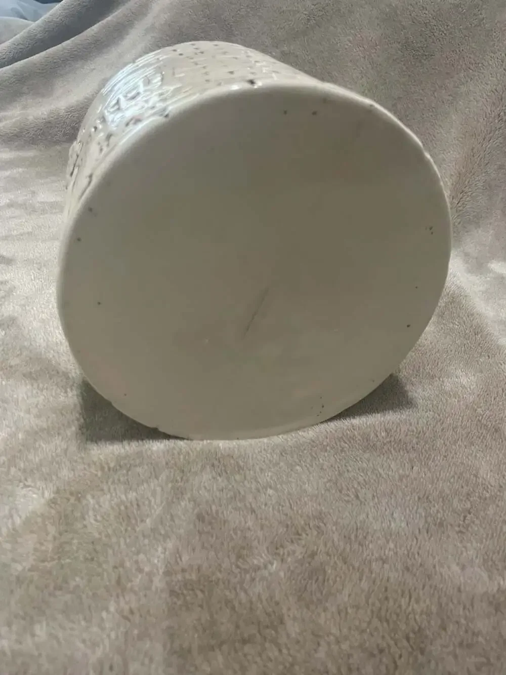 Vintage Ceramic Water Mill Embossed Cookie Jar